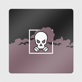 Магнит виниловый Квадрат с принтом R6S SMOKE | РАДУГА 6 ОСАДА | R6S в городе Новоалтайск, полимерный материал с магнитным слоем | размер 9*9 см, закругленные углы | 6 | cybersport | esport | logo | pro league | rainbow | rainbow six siege | six | team | киберспорт | лого | радуга осада