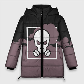 Женская зимняя куртка 3D с принтом R6S SMOKE в городе Новоалтайск, верх — 100% полиэстер; подкладка — 100% полиэстер; утеплитель — 100% полиэстер | длина ниже бедра, силуэт Оверсайз. Есть воротник-стойка, отстегивающийся капюшон и ветрозащитная планка. 

Боковые карманы с листочкой на кнопках и внутренний карман на молнии | 6 | cybersport | esport | logo | pro league | rainbow | rainbow six siege | six | team | киберспорт | лого | радуга осада