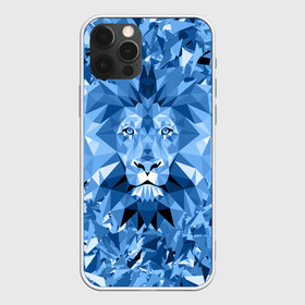 Чехол для iPhone 12 Pro Max с принтом Сине-бело-голубой лев в городе Новоалтайск, Силикон |  | Тематика изображения на принте: fczp | spb | zenit | белый | геометрия | зенит | питер | санкт петербург | синий | спб | треугольники