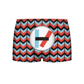 Мужские трусы 3D с принтом TWENTY ONE PILOTS   TOP в городе Новоалтайск, 50% хлопок, 50% полиэстер | классическая посадка, на поясе мягкая тканевая резинка | 21 pilots | 21p | music | rock | top | trench | twenty one pilots | группа | музыка | рок