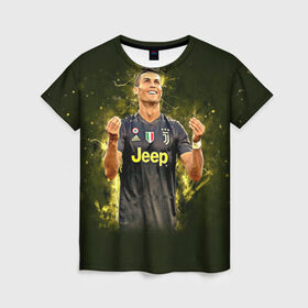 Женская футболка 3D с принтом RONALDO JUVE SPORT в городе Новоалтайск, 100% полиэфир ( синтетическое хлопкоподобное полотно) | прямой крой, круглый вырез горловины, длина до линии бедер | cr7 | fc | football | football club | juve | juventus | ronaldo | sport | роналдо | спорт | спортивные | униформа | фирменные цвета | фк | футбол | футбольный клуб | ювентус