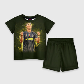 Детский костюм с шортами 3D с принтом RONALDO JUVE SPORT в городе Новоалтайск,  |  | Тематика изображения на принте: cr7 | fc | football | football club | juve | juventus | ronaldo | sport | роналдо | спорт | спортивные | униформа | фирменные цвета | фк | футбол | футбольный клуб | ювентус