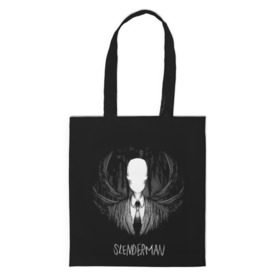 Сумка 3D повседневная с принтом SLENDER MAN в городе Новоалтайск, 100% полиэстер | Плотность: 200 г/м2; Размер: 34×35 см; Высота лямок: 30 см | horror | slender | slender the arrival | slenderman | монстры | ночь | фантастика