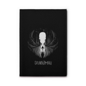 Обложка для автодокументов с принтом SLENDER MAN в городе Новоалтайск, натуральная кожа |  размер 19,9*13 см; внутри 4 больших “конверта” для документов и один маленький отдел — туда идеально встанут права | horror | slender | slender the arrival | slenderman | монстры | ночь | фантастика