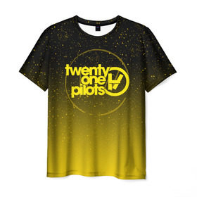 Мужская футболка 3D с принтом TWENTY ONE PILOTS TOP в городе Новоалтайск, 100% полиэфир | прямой крой, круглый вырез горловины, длина до линии бедер | 21 pilots | 21p | galaxy | music | rock | space | star | top | trench | twenty one pilots | галактика | группа | звезды | космос | музыка | рок