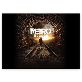 Поздравительная открытка с принтом METRO EXODUS в городе Новоалтайск, 100% бумага | плотность бумаги 280 г/м2, матовая, на обратной стороне линовка и место для марки
 | exodus | horror | metro exodus | survival | игры | исход | метро | метро 2035