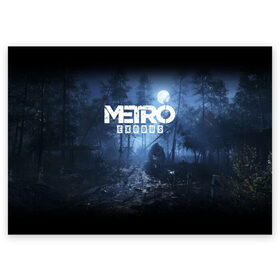 Поздравительная открытка с принтом METRO EXODUS в городе Новоалтайск, 100% бумага | плотность бумаги 280 г/м2, матовая, на обратной стороне линовка и место для марки
 | exodus | horror | metro exodus | survival | игры | исход | метро | метро 2035