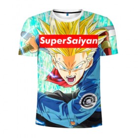 Мужская футболка 3D спортивная с принтом Super Saiyan в городе Новоалтайск, 100% полиэстер с улучшенными характеристиками | приталенный силуэт, круглая горловина, широкие плечи, сужается к линии бедра | anime | dragon ball | аниме | гоку | драгон бол | дракона жемчуг