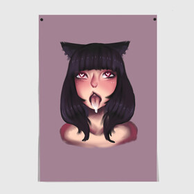 Постер Kitty: в городе Новоалтайск, 100% бумага
 | бумага, плотность 150 мг. Матовая, но за счет высокого коэффициента гладкости имеет небольшой блеск и дает на свету блики, но в отличии от глянцевой бумаги не покрыта лаком | ahegao | anime | аниме | ахегао