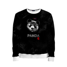 Детский свитшот 3D с принтом Cygo - panda E в городе Новоалтайск, 100% полиэстер | свободная посадка, прямой крой, мягкая тканевая резинка на рукавах и понизу свитшота | cygo | panda e | rap | бандана | гепард | голова | леонид вакальчук | медведь | мы бежим с тобой как будто от гепарда | надпись | панда е | реп | репер | рэп | рэпер | сайго | суго | цуго