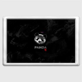 Магнит 45*70 с принтом Cygo - panda E в городе Новоалтайск, Пластик | Размер: 78*52 мм; Размер печати: 70*45 | Тематика изображения на принте: cygo | panda e | rap | бандана | гепард | голова | леонид вакальчук | медведь | мы бежим с тобой как будто от гепарда | надпись | панда е | реп | репер | рэп | рэпер | сайго | суго | цуго