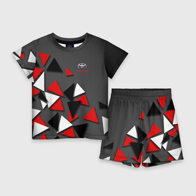 Детский костюм с шортами 3D с принтом TAYOTA. в городе Новоалтайск,  |  | abstract | auto | black | brand | car | geometry | sport | toyota | абстракция | авто | автомобильные | бренд | геометрия | марка | спорт | текстура | тоёта | черный