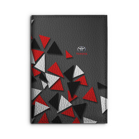 Обложка для автодокументов с принтом TAYOTA. в городе Новоалтайск, натуральная кожа |  размер 19,9*13 см; внутри 4 больших “конверта” для документов и один маленький отдел — туда идеально встанут права | Тематика изображения на принте: abstract | auto | black | brand | car | geometry | sport | toyota | абстракция | авто | автомобильные | бренд | геометрия | марка | спорт | текстура | тоёта | черный