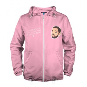 Мужская ветровка 3D с принтом Drake - Make my hotline bling в городе Новоалтайск, 100% полиэстер | подол и капюшон оформлены резинкой с фиксаторами, два кармана без застежек по бокам, один потайной карман на груди | 
