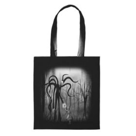 Сумка 3D повседневная с принтом Slenderman в городе Новоалтайск, 100% полиэстер | Плотность: 200 г/м2; Размер: 34×35 см; Высота лямок: 30 см | slenderman