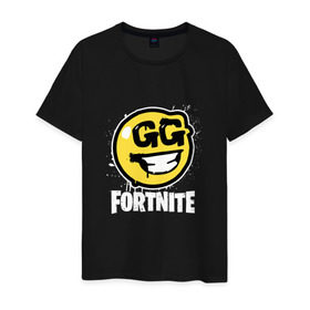 Мужская футболка хлопок с принтом Fortnite в городе Новоалтайск, 100% хлопок | прямой крой, круглый вырез горловины, длина до линии бедер, слегка спущенное плечо. | fortnite | королевская битва
