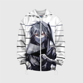 Детская куртка 3D с принтом Satsuriku no Tenshi в городе Новоалтайск, 100% полиэстер | застежка — молния, подол и капюшон оформлены резинкой с фиксаторами, по бокам — два кармана без застежек, один потайной карман на груди, плотность верхнего слоя — 90 г/м2; плотность флисового подклада — 260 г/м2 | Тематика изображения на принте: angels of death | anime | satsuriku no tenshi | ангел кровопролития | аниме