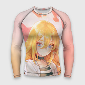Мужской рашгард 3D с принтом Satsuriku no Tenshi в городе Новоалтайск,  |  | angels of death | anime | satsuriku no tenshi | ангел кровопролития | аниме