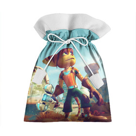 Подарочный 3D мешок с принтом Ratchet and Clank (1) в городе Новоалтайск, 100% полиэстер | Размер: 29*39 см | Тематика изображения на принте: clank | ratchet | ratchet  clank | ratchet and clank | кланк | рэтчет | рэтчет и кланк
