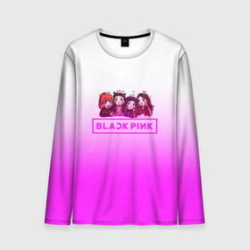 Мужской лонгслив 3D с принтом BLACKPINK в городе Новоалтайск, 100% полиэстер | длинные рукава, круглый вырез горловины, полуприлегающий силуэт | Тематика изображения на принте: blackpink | k pop | блэк пинк | дженни | джису | лис | розэ