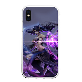 Чехол для iPhone XS Max матовый с принтом Моргана League of Legends в городе Новоалтайск, Силикон | Область печати: задняя сторона чехла, без боковых панелей | Тематика изображения на принте: league | legends | lol | morgana | блеск | искра | крылья | лига легенд | магия | полет | свет