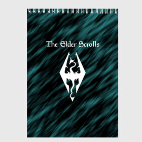 Скетчбук с принтом THE ELDER SCROLLS в городе Новоалтайск, 100% бумага
 | 48 листов, плотность листов — 100 г/м2, плотность картонной обложки — 250 г/м2. Листы скреплены сверху удобной пружинной спиралью | dovahkiin | fus ro dah | royal play | rpg | skyrim | tes | tes online | the elder scrolls | война | докавин | компьютерные игры | рпг