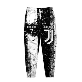 Мужские брюки 3D с принтом Ronaldo uniform в городе Новоалтайск, 100% полиэстер | манжеты по низу, эластичный пояс регулируется шнурком, по бокам два кармана без застежек, внутренняя часть кармана из мелкой сетки | 7 | cristiano | juventus | ronaldo | белые | криштиану | линии | роналду | черные | ювентус