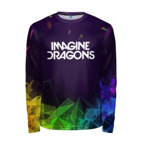 Мужской лонгслив 3D с принтом IMAGINE DRAGONS в городе Новоалтайск, 100% полиэстер | длинные рукава, круглый вырез горловины, полуприлегающий силуэт | alteranative rock | imagone dragons | music | rap | rock | альтернативный рок | группа | драконы | музыка | музыканты | реп | рок