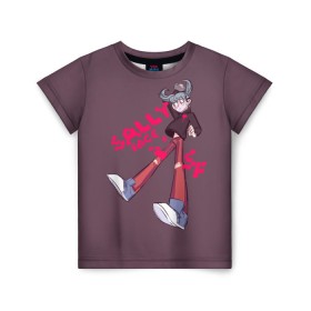 Детская футболка 3D с принтом Sally Face (5) в городе Новоалтайск, 100% гипоаллергенный полиэфир | прямой крой, круглый вырез горловины, длина до линии бедер, чуть спущенное плечо, ткань немного тянется | face | fisher | larry johnson | mask | sally | sally face | sally fisher | демоны | духи | маска | призраки | салли | салли фейс | салли фишер | фейс
