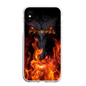 Чехол для iPhone XS Max матовый с принтом THE ELDER SCROLLS в городе Новоалтайск, Силикон | Область печати: задняя сторона чехла, без боковых панелей | dovahkiin | dragonborn | fus ro dah | royal play | rpg | skyrim | tes | tes online | the elder scrolls | война | докавин | компьютерные игры | рпг