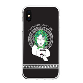 Чехол для iPhone XS Max матовый с принтом Gorgon в городе Новоалтайск, Силикон | Область печати: задняя сторона чехла, без боковых панелей | black magic | coffee | food | gorgon | love | magic | medusa | witchcraft | горгона | греция | кофе | магия | медуза