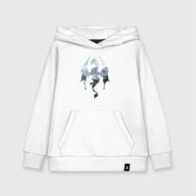 Детская толстовка хлопок с принтом THE ELDER SCROLLS в городе Новоалтайск, 100% хлопок | Круглый горловой вырез, эластичные манжеты, пояс, капюшен | Тематика изображения на принте: dovahkiin | dragonborn | fus ro dah | rpg | skyrim | tes | the elder scrolls | докавин | рпг