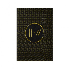 Обложка для паспорта матовая кожа с принтом TWENTY ONE PILOTS   TOP в городе Новоалтайск, натуральная матовая кожа | размер 19,3 х 13,7 см; прозрачные пластиковые крепления | 21 pilots | 21p | music | rock | top | trench | twenty one pilots | группа | музыка | рок