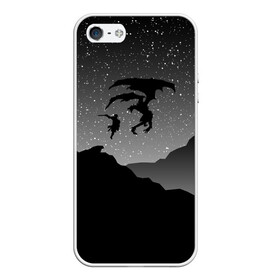 Чехол для iPhone 5/5S матовый с принтом THE ELDER SCROLLS в городе Новоалтайск, Силикон | Область печати: задняя сторона чехла, без боковых панелей | dovahkiin | dragonborn | fus ro dah | rpg | skyrim | tes | the elder scrolls | докавин | рпг