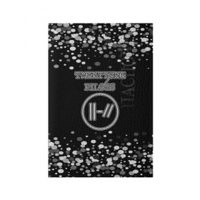 Обложка для паспорта матовая кожа с принтом TWENTY ONE PILOTS в городе Новоалтайск, натуральная матовая кожа | размер 19,3 х 13,7 см; прозрачные пластиковые крепления | 