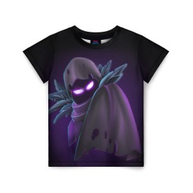 Детская футболка 3D с принтом Fortnite. Nevermore в городе Новоалтайск, 100% гипоаллергенный полиэфир | прямой крой, круглый вырез горловины, длина до линии бедер, чуть спущенное плечо, ткань немного тянется | battle | epic | fortnite | games | nevermore | raven | royale | save | soldier | world | битва | ворон | королевская | солдат | фортнайт