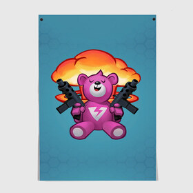 Постер с принтом Fortnite Bear в городе Новоалтайск, 100% бумага
 | бумага, плотность 150 мг. Матовая, но за счет высокого коэффициента гладкости имеет небольшой блеск и дает на свету блики, но в отличии от глянцевой бумаги не покрыта лаком | battle | bear | epic | fortnite | games | royale | save | soldier | teddy | teddybear | world | битва | королевская | медведь | мишка | солдат | фортнайт