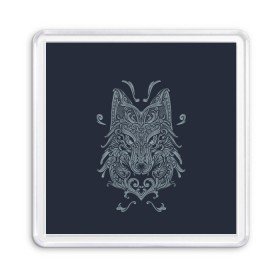 Магнит 55*55 с принтом Fox Art в городе Новоалтайск, Пластик | Размер: 65*65 мм; Размер печати: 55*55 мм | art | fox | foxes | арт | век | лис | лиса | лисица | лисицы | лисы | средний | старинный | стиль