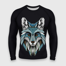 Мужской рашгард 3D с принтом Лис в городе Новоалтайск,  |  | blue | fox | foxes | hipster | арт | лис | лиса | лисица | лисицы | лисы | синий | хвост | хипстер