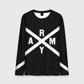 Мужской лонгслив 3D с принтом BTS ARMY в городе Новоалтайск, 100% полиэстер | длинные рукава, круглый вырез горловины, полуприлегающий силуэт | Тематика изображения на принте: bts | bts army | j hope | jimin | jin | jungkook | k pop | rap monster | rapmon | suga | v | бтс | корея