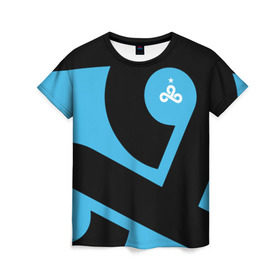 Женская футболка 3D с принтом cs:go - Cloud9 The Form (2018/2019) в городе Новоалтайск, 100% полиэфир ( синтетическое хлопкоподобное полотно) | прямой крой, круглый вырез горловины, длина до линии бедер | 0x000000123 | cloud9 | csgo | клауд9 | ксго