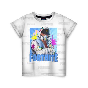 Детская футболка 3D с принтом Fortnite Fan Art в городе Новоалтайск, 100% гипоаллергенный полиэфир | прямой крой, круглый вырез горловины, длина до линии бедер, чуть спущенное плечо, ткань немного тянется | fortnite | save | the | world | битва | борьба | выживани | зомби | королевская | монстры | симулятора | фортнайт