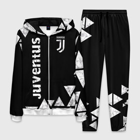 Мужской костюм 3D с принтом Juventus Black and White в городе Новоалтайск, 100% полиэстер | Манжеты и пояс оформлены тканевой резинкой, двухслойный капюшон со шнурком для регулировки, карманы спереди | club | football | juventus | белый | италия | клуб | форма | черный | ювентус