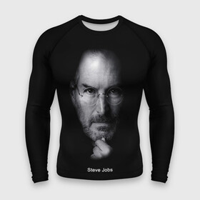 Мужской рашгард 3D с принтом Steve Jobs в городе Новоалтайск,  |  | Тематика изображения на принте: iphone | steve jobs | стив джобс | эппл