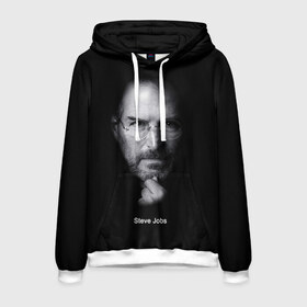 Мужская толстовка 3D с принтом Steve Jobs в городе Новоалтайск, 100% полиэстер | двухслойный капюшон со шнурком для регулировки, мягкие манжеты на рукавах и по низу толстовки, спереди карман-кенгуру с мягким внутренним слоем. | Тематика изображения на принте: iphone | steve jobs | стив джобс | эппл