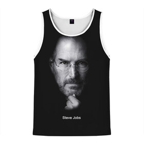 Мужская майка 3D с принтом Steve Jobs в городе Новоалтайск, 100% полиэстер | круглая горловина, приталенный силуэт, длина до линии бедра. Пройма и горловина окантованы тонкой бейкой | iphone | steve jobs | стив джобс | эппл