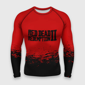 Мужской рашгард 3D с принтом RED DEAD REDEMPTION 2 в городе Новоалтайск,  |  | gamer | gun | logo | play | player | rdr2 | red dead redemption 2 | rockstar | western | вестерн | ковбои | компьютерные игры 2019 | криминал | лого | рокстар