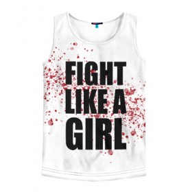 Мужская майка 3D с принтом Fight like a girl в городе Новоалтайск, 100% полиэстер | круглая горловина, приталенный силуэт, длина до линии бедра. Пройма и горловина окантованы тонкой бейкой | 