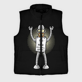 Мужской жилет утепленный 3D с принтом Kill All Humans в городе Новоалтайск,  |  | all | bender | futurama | humans | kill | бендер | близок | всех | конец | людей | футурама
