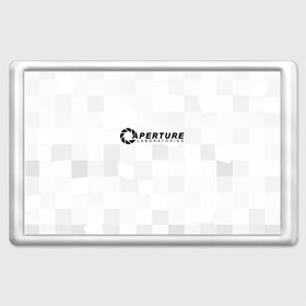 Магнит 45*70 с принтом Aperture Labs в городе Новоалтайск, Пластик | Размер: 78*52 мм; Размер печати: 70*45 | лаборатория | портал